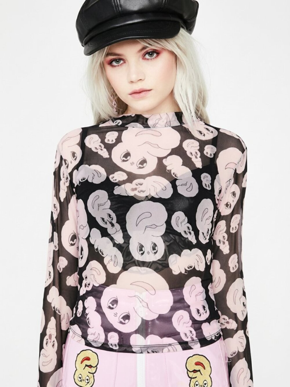 LAZY OAF X Esther Loves You Esther Bunny Mesh Top